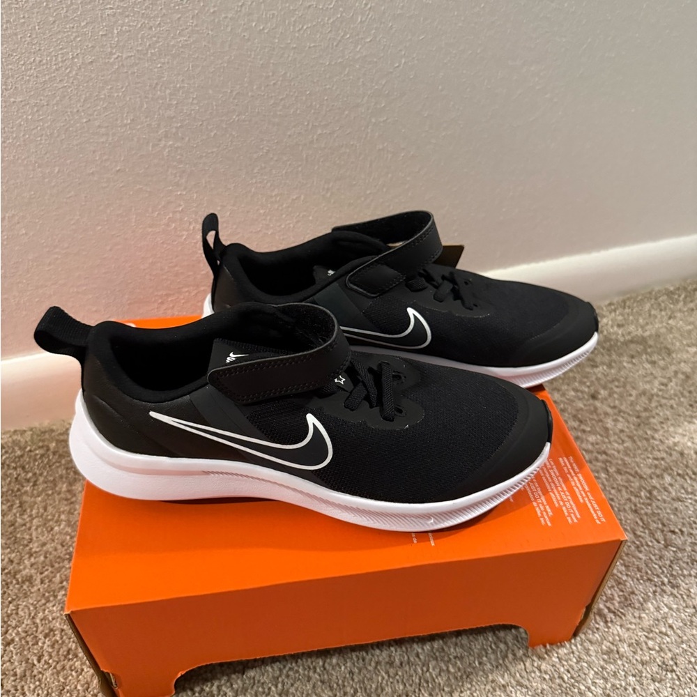 Nike Kids' Black and White Athletic Shoes
